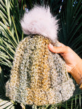 Stella crotchet Pom Pom beanie