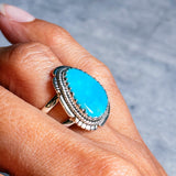 Blue turquoise 925 sz6.75 ring