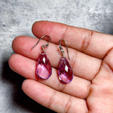 Amethyst faceted drop 925 earrings