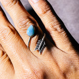 Larimar arrow 925 sz5 ring