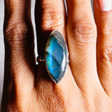 Labradorite 925 adjustable ring