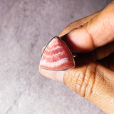 Rhodochrosite sz8 925 ring