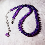 Faceted amethyst 925 necklace