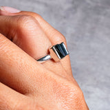 Black tourmaline 925 sz5.5 ring