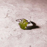 Green apatite 925 sz6 ring