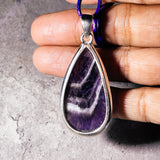 Chevron amethyst 925 pendant