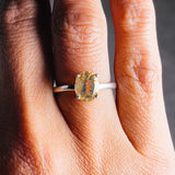 Citrine 925 sz6 adjustable ring