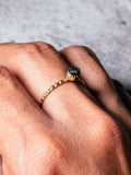Shungite brass ring sz8.5