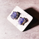 Rough tanzanite 925 studs