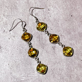 Citrine dangle 925 earrings