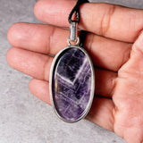 Chevron amethyst 925 pendant