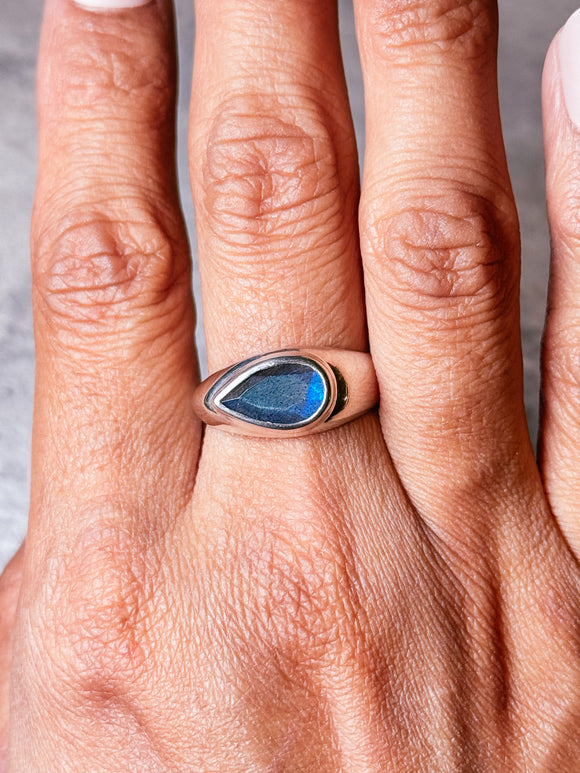 Labradorite sz9.5 925 ring