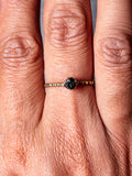 Shungite brass ring sz8.5