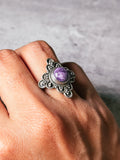 Charoite 925 ring sz7.5