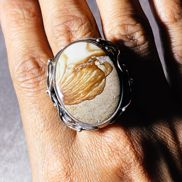 Picture jasper sz8.5 925 ring