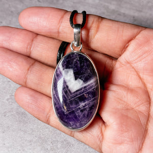 Chevron amethyst 925 pendant