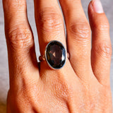 Smokey Quartz 925 ring sz8.75