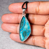 Malachite chrysocolla 925 pendant