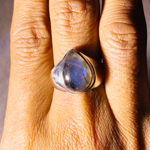 Labradorite sz8.5 925 ring