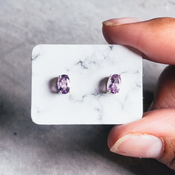 Amethyst oval 925 studs