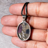 Amethyst in pyrite 925 pendant