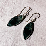 Moss agate 925 earrings