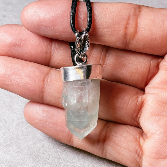 Green phantom quartz 925 pendant