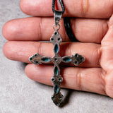 Blue turquoise 925 cross pendant