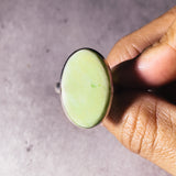 Citron Chrysoprase sz9.25 925 ring