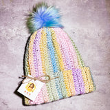 Stella crotchet Pom Pom beanie