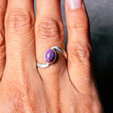 Purple copper turquoise 925 sz6.75 ring