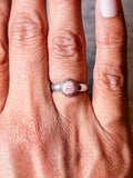 Rhodochrosite 925 sz6 ring