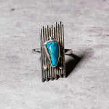 Blue turquoise 925 sz8.25 ring