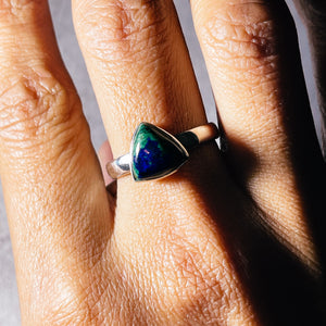 Azurite Malachite sz9.5 925 ring