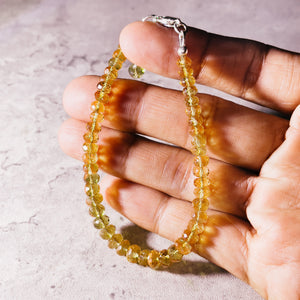 Faceted citrine quartz 925 bracelet