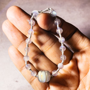 Labradorite pumpkin knot bracelet