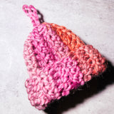 Handmade crochet beanie ornament