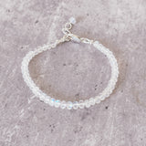 Rainbow moonstone 925 bracelet