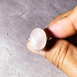 Rose quartz  sz7.25 925 ring