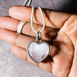 Selenite heart 925 pendant