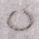 Labradorite heishi 925 bracelet