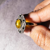 Onyx Baltic Amber sz8 925 ring