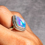 Ethiopian opal 925 ring sz7