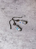 Rainbow moonstone rondel 925 dangles