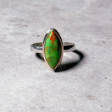 Kingman Mohave green turquoise 925 s9.5 ring