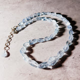 Aquamarine nuggets 925 necklace