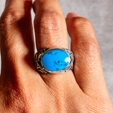 Blue turquoise 925 sz5.75 ring