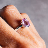 Amethyst 925 sz9.5 adjustable ring