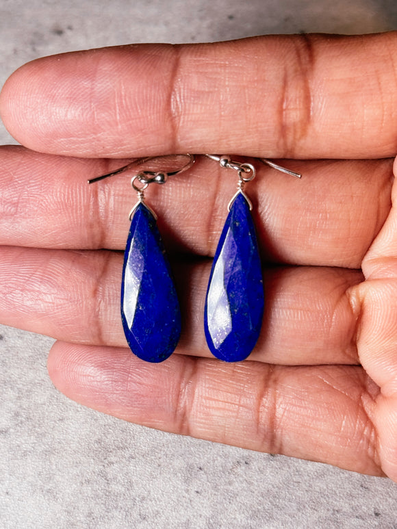 Lapis lazuli drop 925 dangles