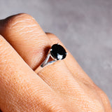 Black spinel 925 sz9 ring